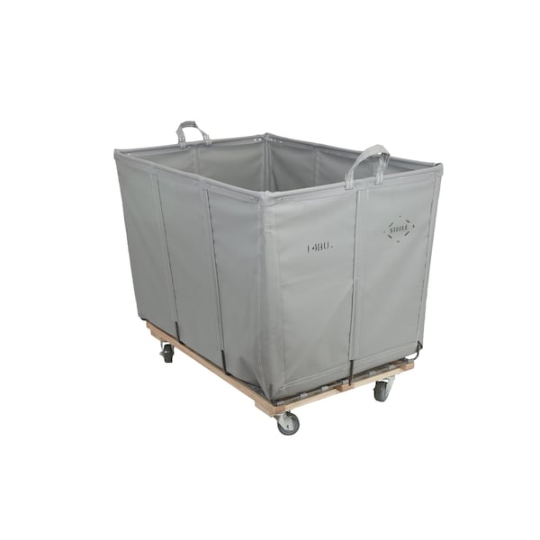 Steele Canvas Basket 14 BU Permanent Truck Grey Vinyl w/Grey Vinyl - 4in Casters 9614VGRYVGRYW4 - main